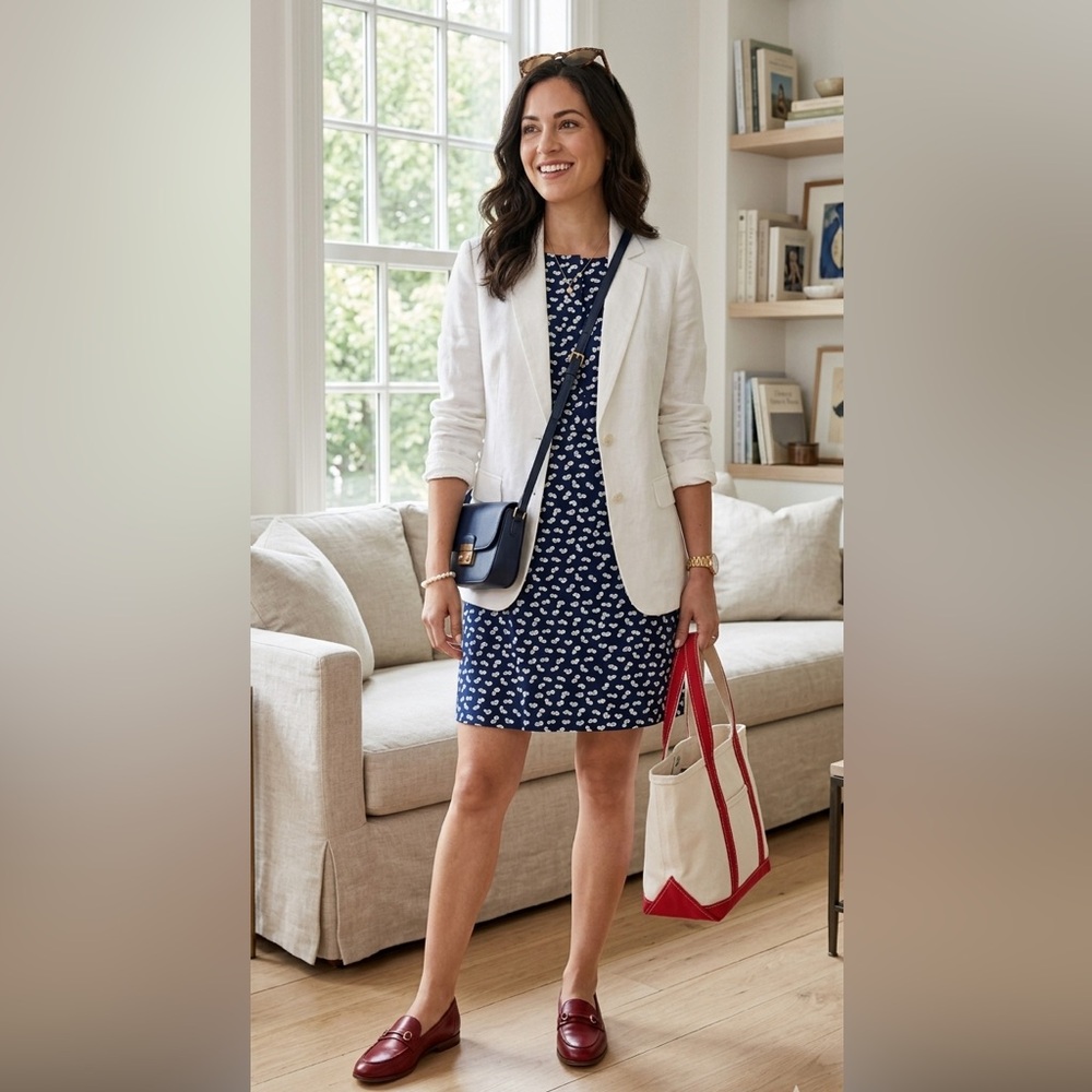 JCrew | Half Placket Dress in Tossed Hearts